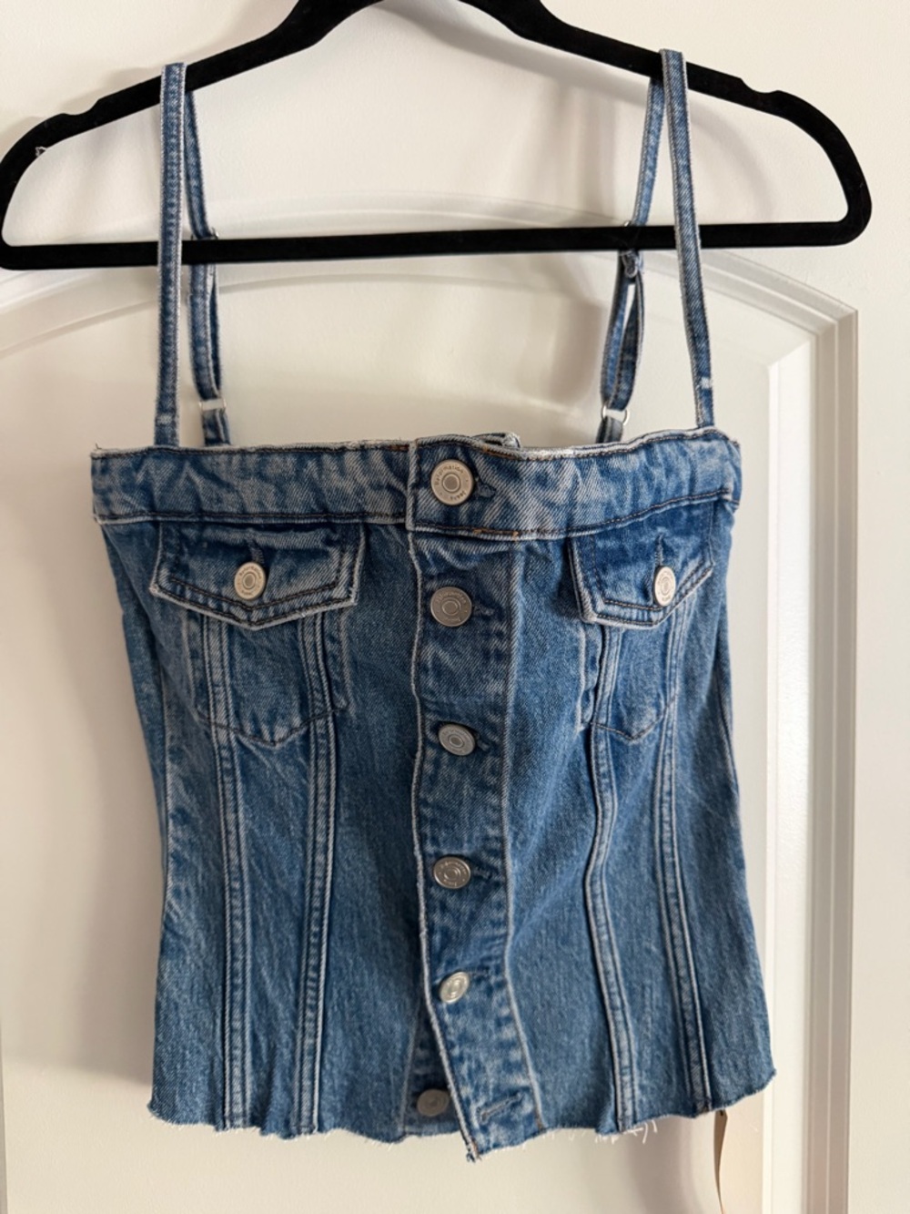 Reformation Size: 2 / Coco Denim Bustier Top (Colorado)